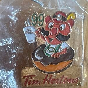 Tim Hortons 99 Collectable Pin with Red Mascot
